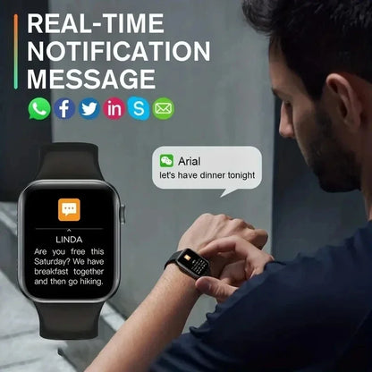2025 Sports Smartwatch For Men Women Android IOS Phone 1.73" Screen Bluetooth Answer Call Heart Rate Fitness Tracker Watches