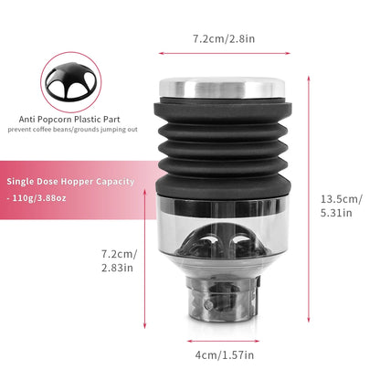 Coffee Beans Grinder Single Dose Hopper and Bellows Coffee Grinder Bean Bin Blowing Cleaning Tool For Eureka Mignon Grinder