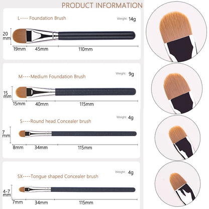 Ultra Thin Foundation Brush Lightweight and Thin Face Contour Brush Flat Contour Brush Blending Foundation Cream Makeup Brushes