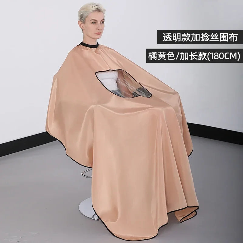 Plus Salon Professional Haircut Shawl Snap Waterproof Hairdresser Hairdressing Apron Barber Hair Cutting Dye Hair Styling Capes