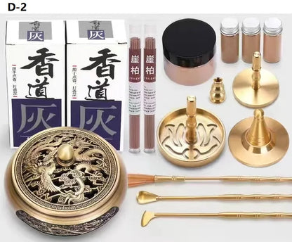 Incense Burner Set Brass Incense Fragrance Making Kit Incense Sealing Mold Incense Holder for Yoga Meditation Home Fragrance