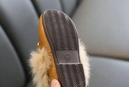 Kids Winter Slippers - Luxury Fur Lined Non-Slip Indoor Boots for Boys & Girls