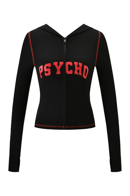 Herren-Set aus Kapuzenjacke mit Reißverschluss und Shorts – Sportbekleidung mit Buchstabenprint