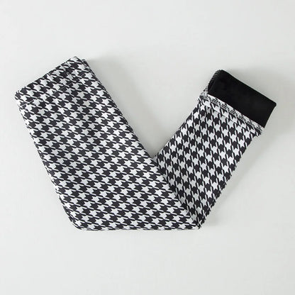 Girls Winter Leggings - Warm Plush Thickened Butterfly Print Pants for Kids