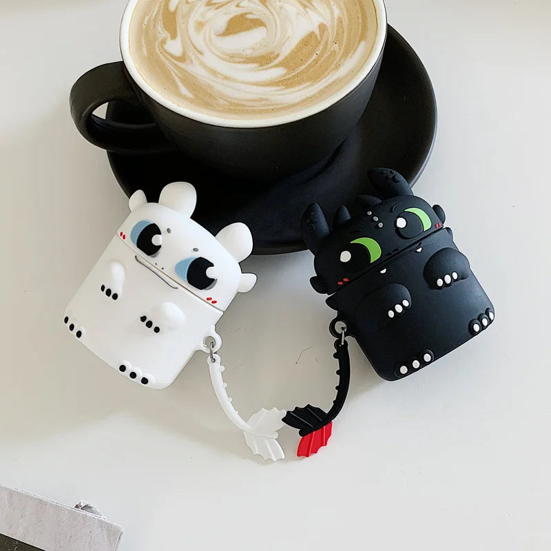 Dragon For Airpods 1 2 3 4 Pro Pro 2 Pro 3 Cute Silicone Earphone Case Accessories Cover
