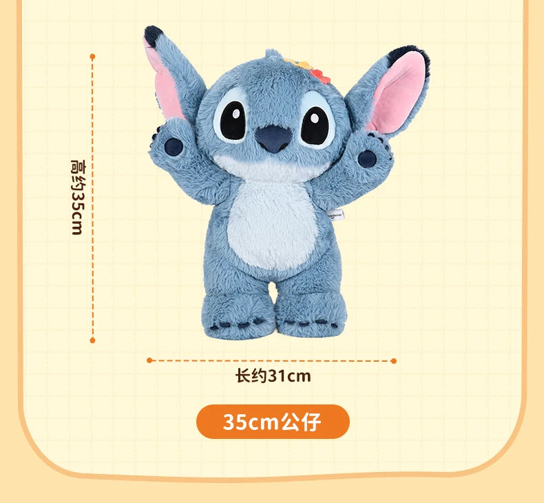 Genuine Disney Stitch 25-30CM Plush Toy Anime Lilo & Stitch Stuffed Toys Kawaii Cartoon Cute Pillow Doll Toys Kids Birthday Gift