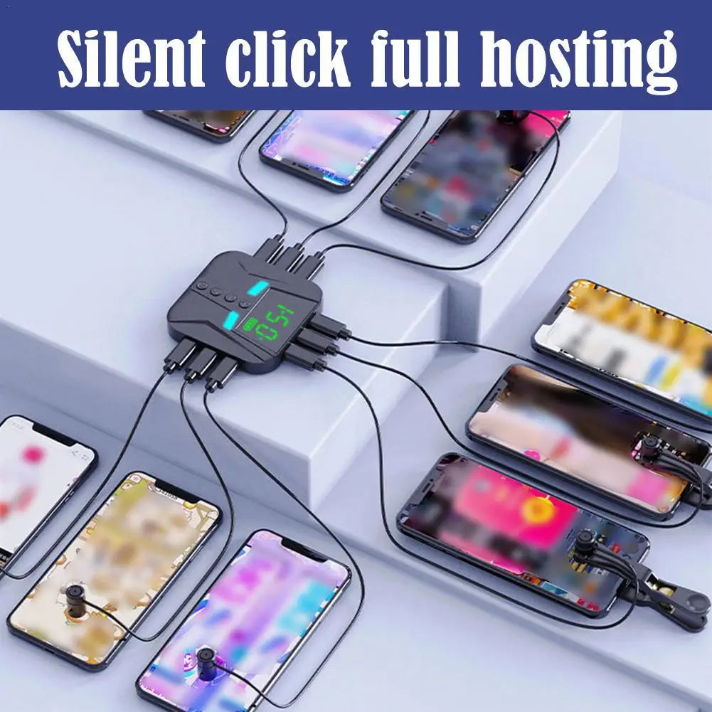 9/8/7/6/5/4/3/2/1 Heads Phone Screen Clicker Automatic Grabber Clicking 50 Instant Points Per Second Silent For Games Shopping