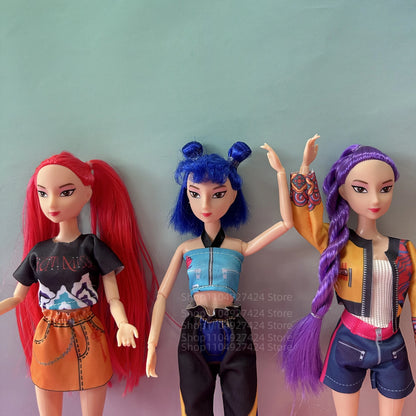 2025 NEW Kpop Demon Hunters Action Figure Vinyl Doll Toy Kawaii Huntrix Anime Figures Rumi Mira Zoey For Children Christmas Gift