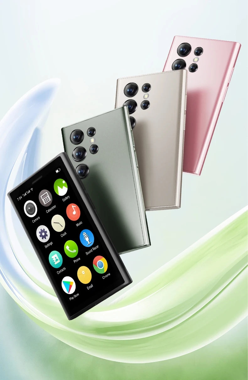 SERVO S26 Mini Android Smartphone 3G WCDMA Dual Camera 16GB ROM Play Store WhatsAPP WiFi Hotspot 2SIM Card Small Smart Cellphone