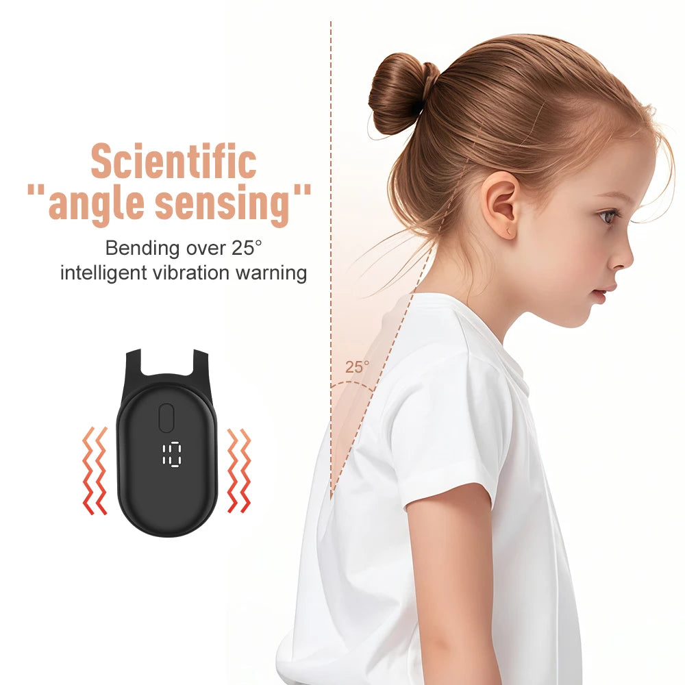 Smart Posture Trainer Back Straightener with Vibration Reminder for Adults Kids Real-Time Monitoring Wearable Sensor