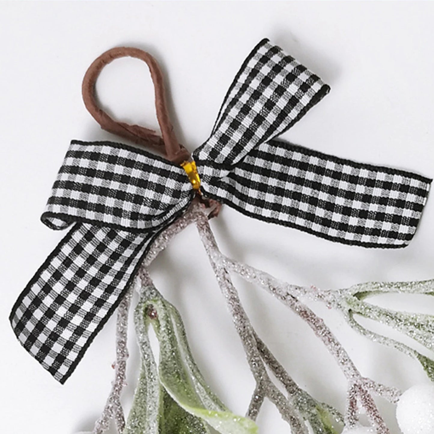 6pcs artificial Christmas Mistletoe hanging ornament Artificial green plant home decoration berry hanging ornament