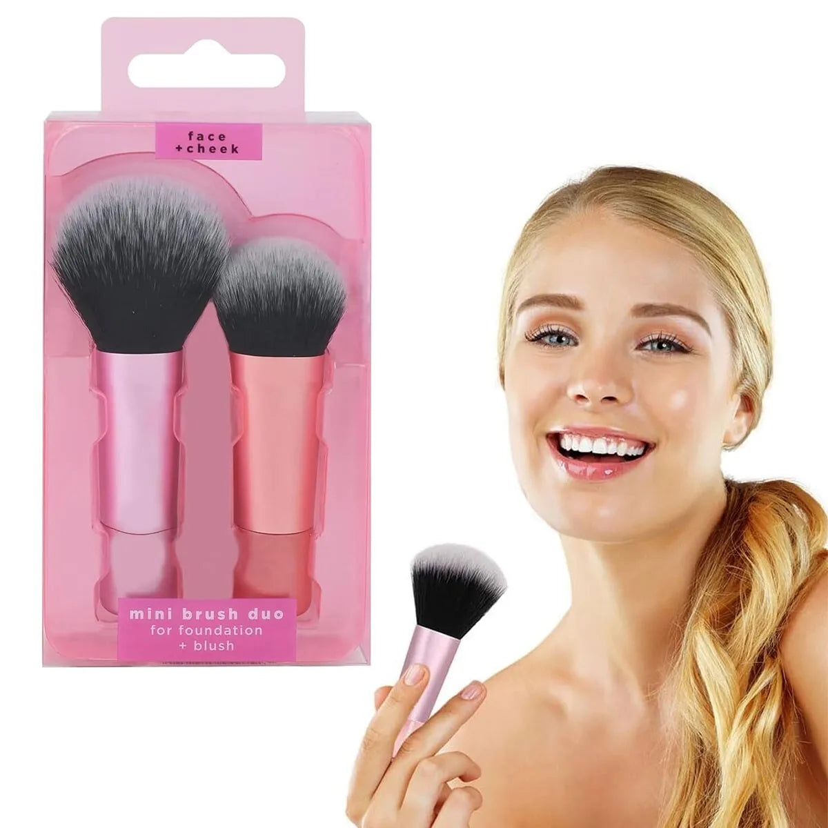 New Powder Portable Beauty Tool Clear Plastic Short Handle Mini Makeup Brush