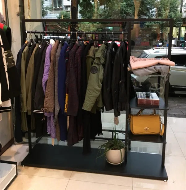 Lightweight Indoor Clothes Hanger Modern Movable Rail Storage Clothes Hanger Drying Space Saving Kledinghangers Home Furniture