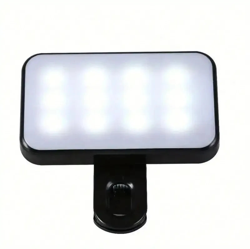 Selfie Fill Light – Mini Clip-on LED, Rechargeable, 3 Color Modes & Adjustable Brightness for Phones & Computers