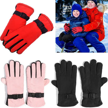 Kids & Adult Waterproof Ski Gloves - Windproof Winter Snow Gloves for Snowboarding