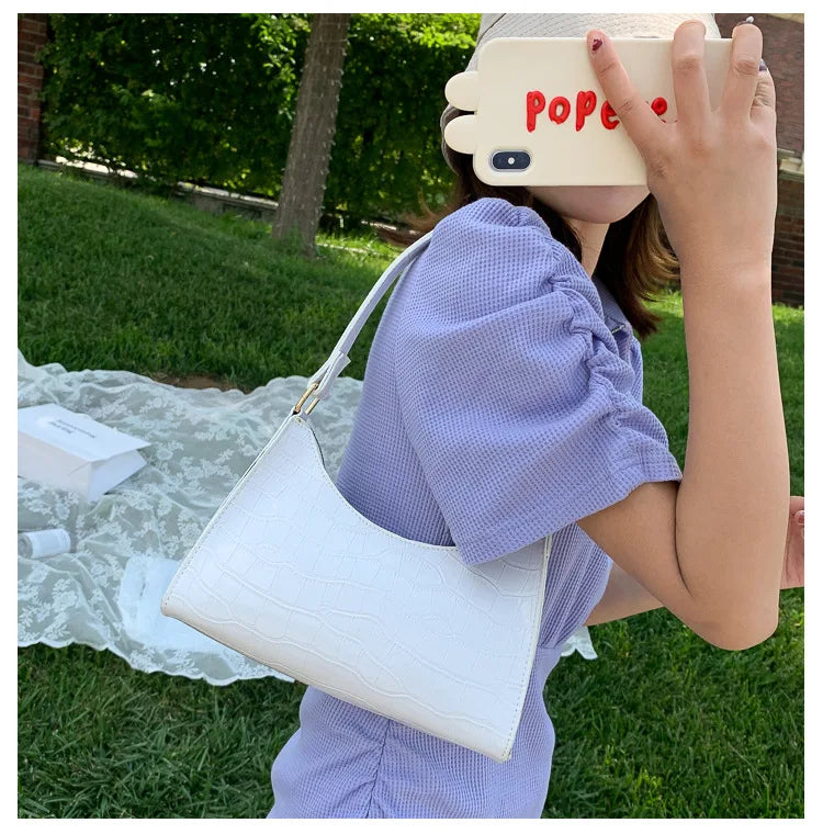 Fashion Exquisite Shopping Bag Retro Casual Women Totes Shoulder Bags Female Leather Solid Color Chain Handbag for Women 2023