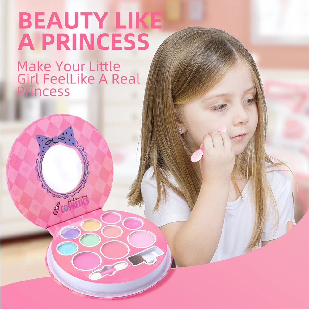 Princess Make Up Box Play House Toy Girls, Eye Shadow Makeup Cosmetics Handbag, Birthday Christmas Gift for Kids Party Cosplay
