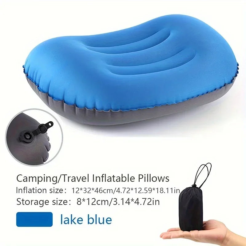 Camping Pillow with Ultralight Inflatable Pillow for Neck Lumbar Support Upgrade Backpacking Pillow