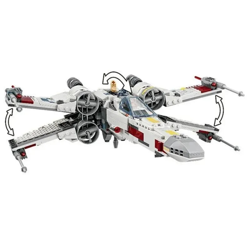 X-Wing Fighter Building Blocks Set - 490 Pieces Space Program MOC75301 | Premium Construction Toy Gift