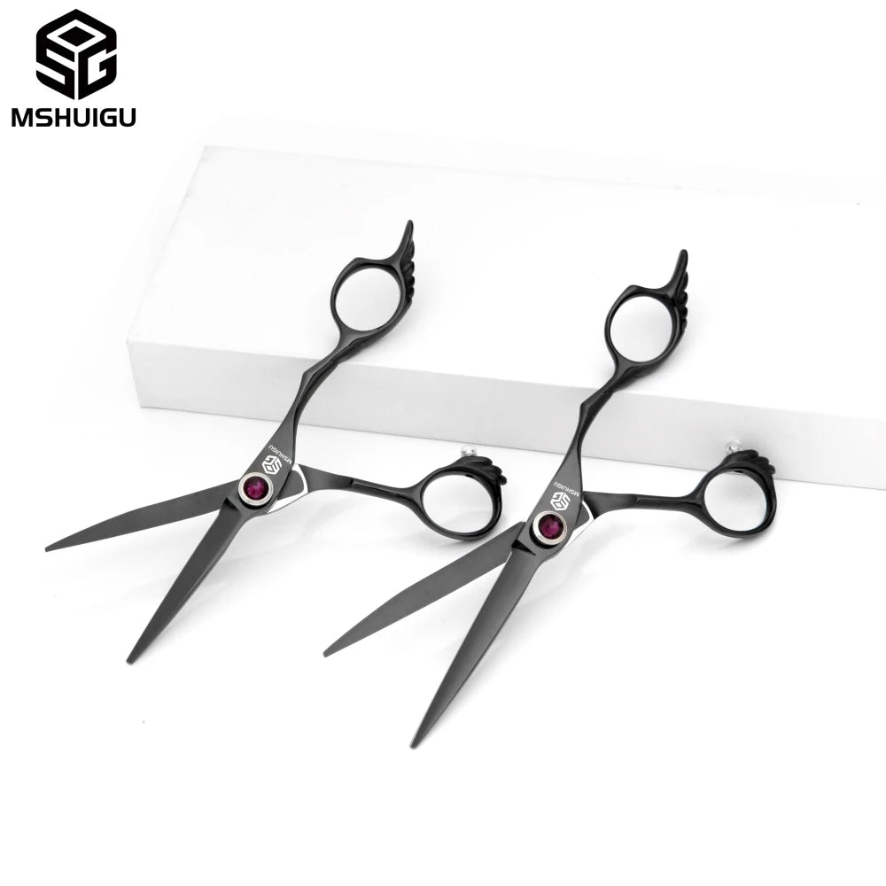 MSHUIGU professional barber Small size scissors 440C 5-5.5-6inch Multifunctional thinning shears Salon Tool Accessories