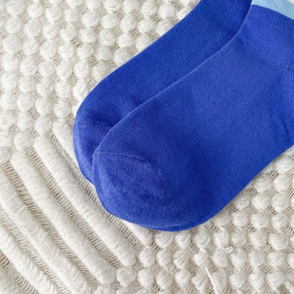 1pair Miniso Cinnamoroll Cartoon socks girl's blue combed cotton mid-tube stockings cute sanrio puppy stockings