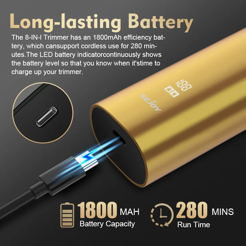 SEJOY Electric Hair Trimmer Kits,Men's Hair Clipper Professional Razor Nose Trimmer Reachageable Waterproof