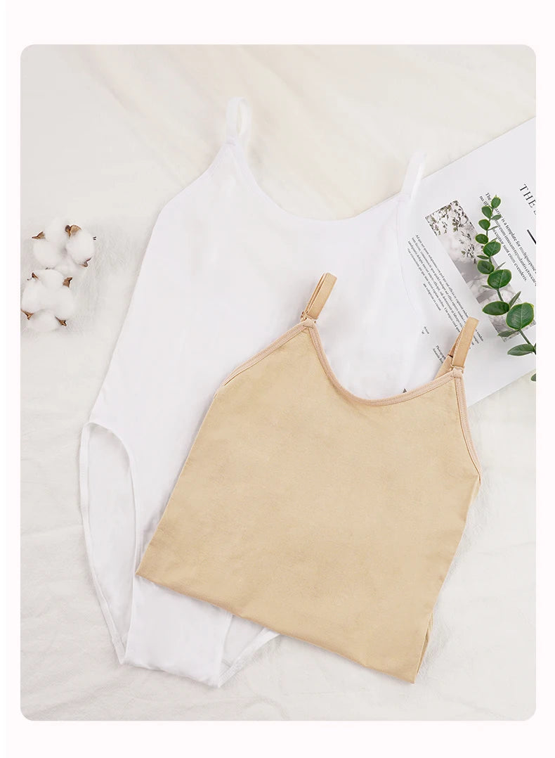Ballet Leotards for Girls Dance Underwear Camisole Gymnastics Leotard Kids Sleeveless Dance Leotard Nude Slimming Bodysuit