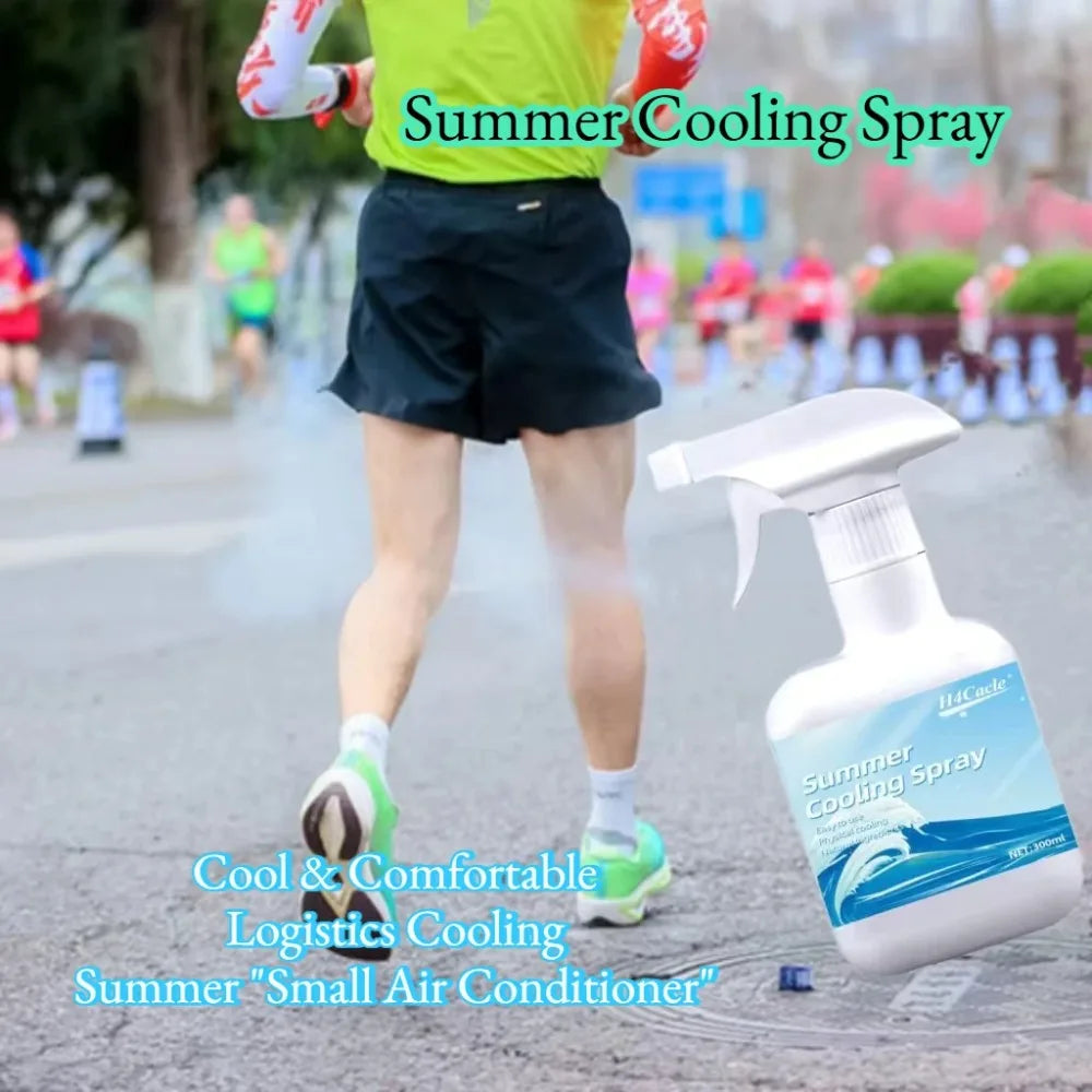 Summer Cooling Spray Car Seat Coolant Hot Days Interior Household Pool Courtyard Outdoor SportsPet Shoes Quick Cooling Agent