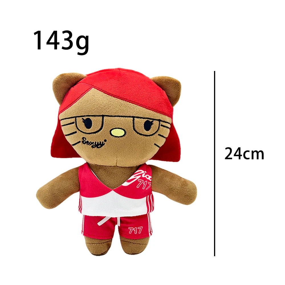 New Hello Kitty Ken Carson Rapper Trippie Taylors Plush Toy Doll with Clothes Stuffed Soft Plush Toys Fans Collect Gifts