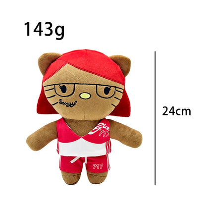 New Hello Kitty Ken Carson Rapper Trippie Taylors Plush Toy Doll with Clothes Stuffed Soft Plush Toys Fans Collect Gifts