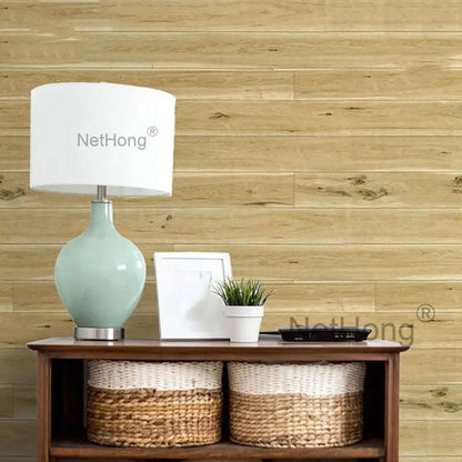 6M 3D Dark Yellow Boards Effect Wallpaper Vinyl Self Adhesive Wall Stickers