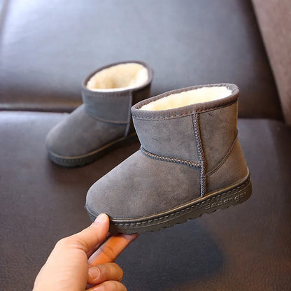 Kids Winter Slippers - Luxury Fur Lined Non-Slip Indoor Boots for Boys & Girls