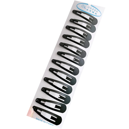 12Pcs/Set Black Barrettes BB Hair Clips Professional Hairpins Hair Accessories For Women Girls Styling Tool Headdress 5-8cm