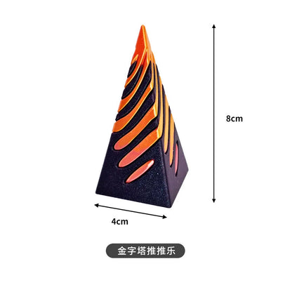 3D Printed Spiral Cone Toys Impossible Pyramid Passthrough Sculpture Pass Through Pyramid Fidget Toy Stress Relief Screw Toys