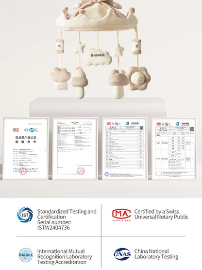 Banshili Music Bed Bell Baby Mobile Cute Cartoon Soothing Boys and Girls Toys Baby Mobile for Crib Baby