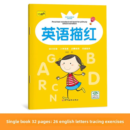 32 Pages Alphabet Tracing Workbook Educational Books Number Children Calligraphy Handwriting Copybook for Kids