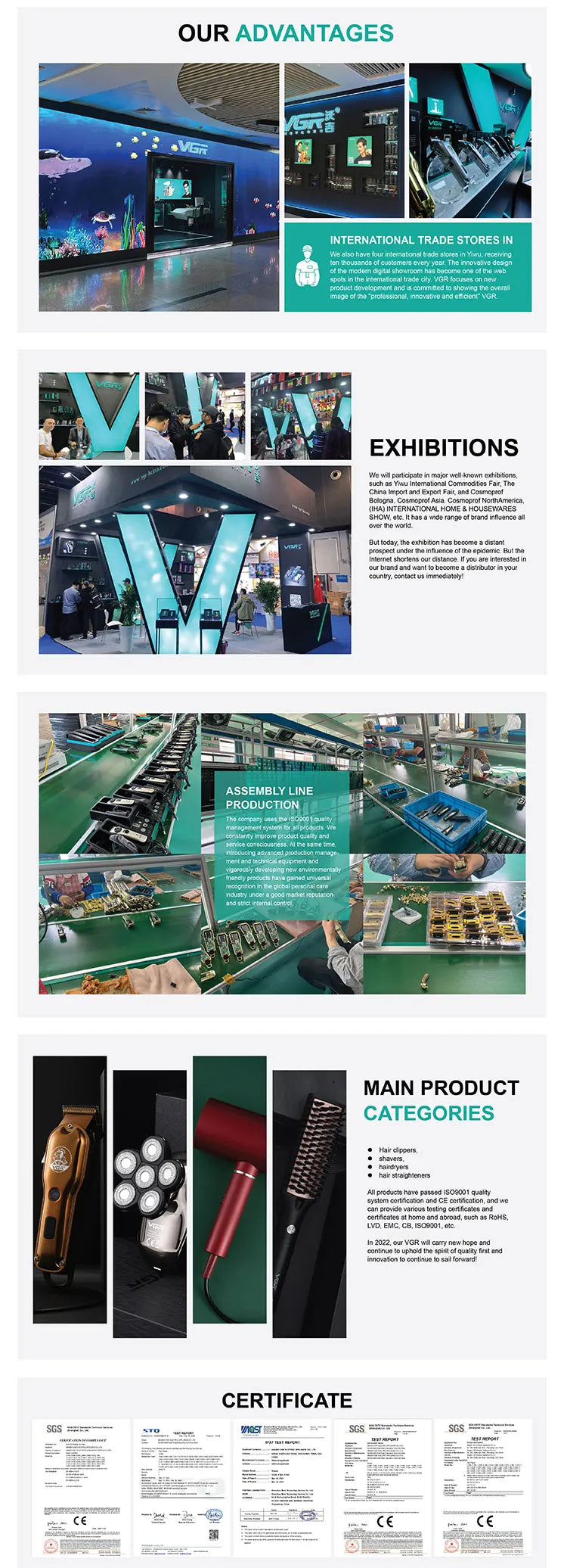 VGR V-353 Shaver Professional Razor Electric Shaving Machine Portable Beard Trimmer Rechargeable Razor Mini Shaver for Men