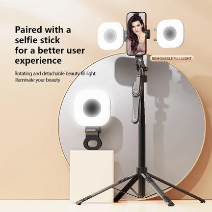 Mini LED Smartphone Selfie Fill Light 3 Modes With Adjustable Brightness Clip Portable Video Light For Tiktok Camera Mobile IPad