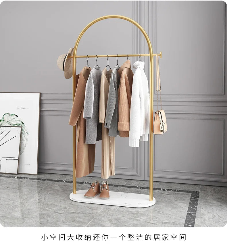 Hanger Floor Bedroom and Household Clothes Rack Simple Indoor Hanging Clothes Rack Multi-Functional Living Room Simple Coat Rack