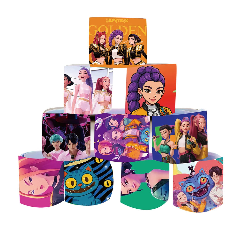 K-POP Demon Slayer Slap Bracelets - Party Favors for Kids Birthday, Christmas Stocking Fillers (12/24/36/48 Pack)