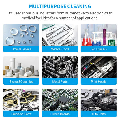 900ml 220V EU Plug Household Digital Ultrasonic Cleaner 30W/60W Stainless Steel Bath Degas Ultrasound Washing for Watche Jewelry