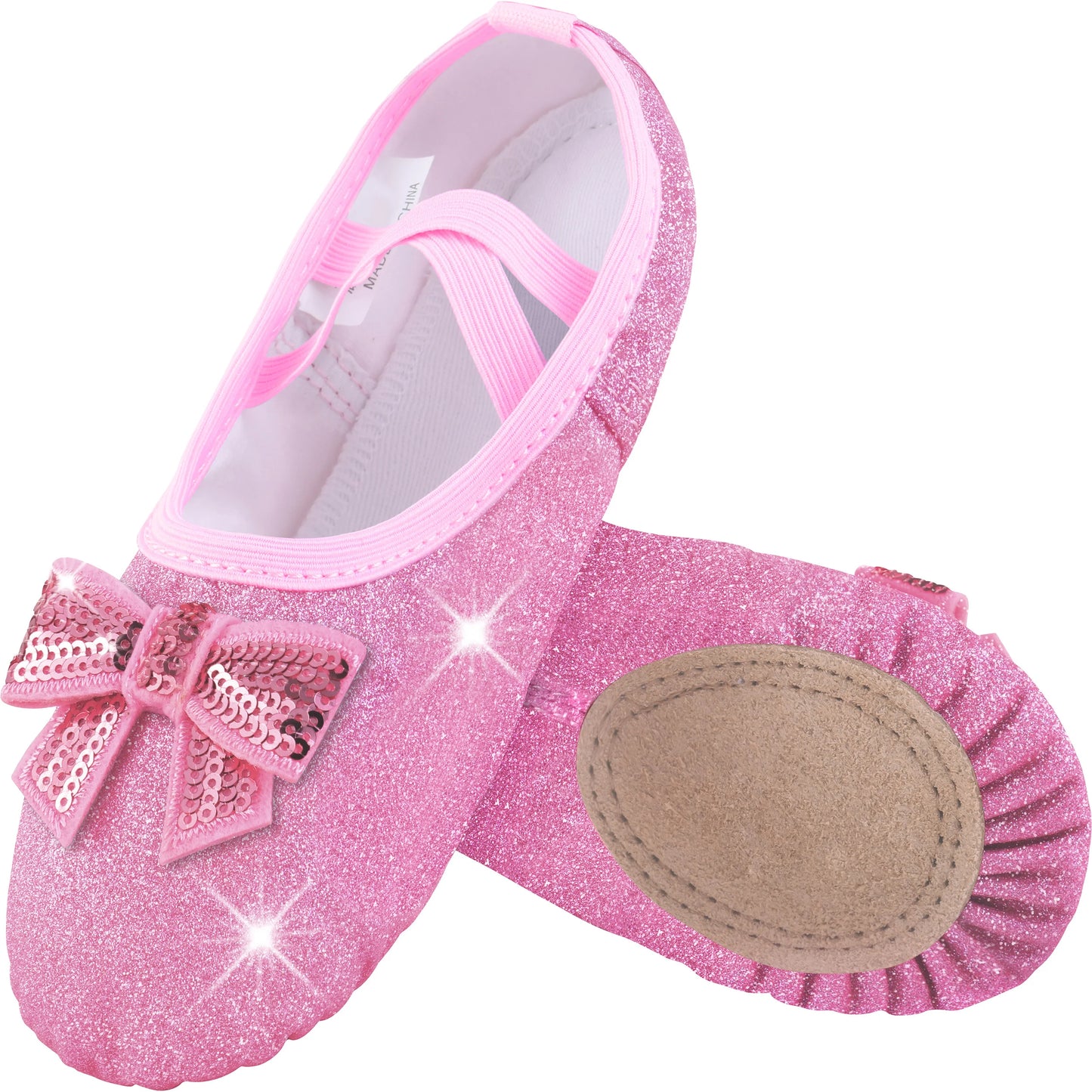 Ballet Shoes Split-Sole Glitter Flats Dance Shoes for Girls Toddler/Kid
