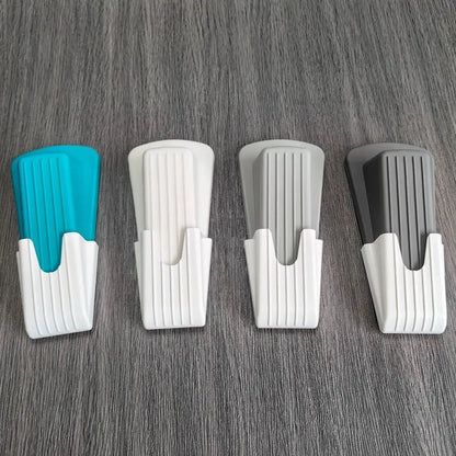 Safety Silicone Door Stop 2Pcs - Non-Slip Door Stopper Wedge for Home Office No Drill Required