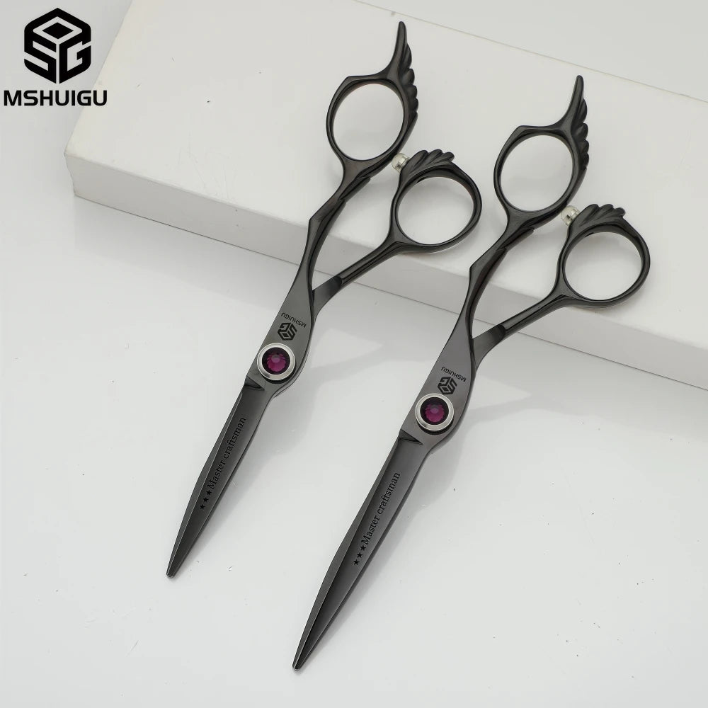 MSHUIGU professional barber Small size scissors 440C 5-5.5-6inch Multifunctional thinning shears Salon Tool Accessories
