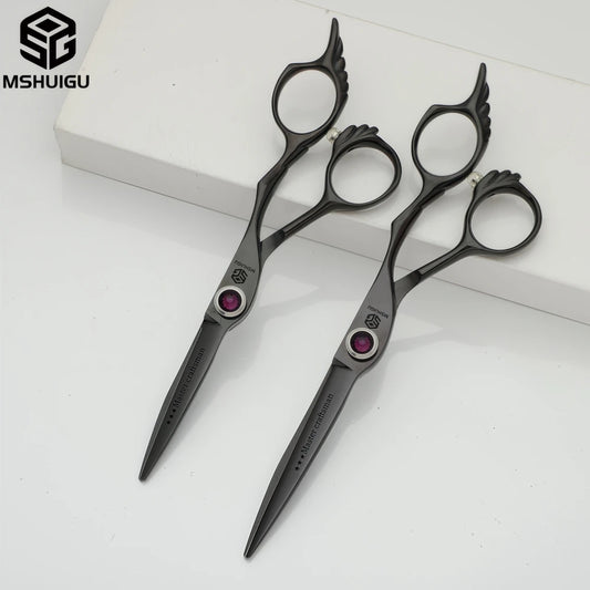 MSHUIGU professional barber Small size scissors 440C 5-5.5-6inch Multifunctional thinning shears Salon Tool Accessories