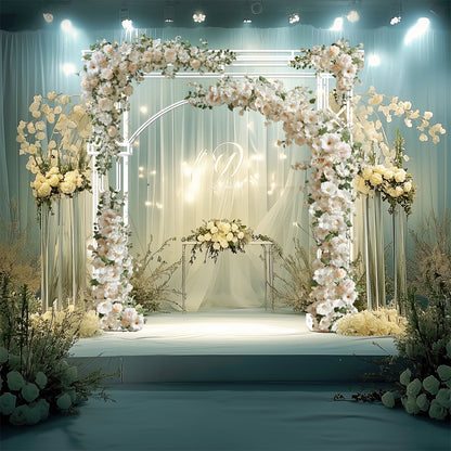Modern White Wedding Arch Archway Stand Celebration Ceremony Backdrop Stand Garden Trellis Proposal, Bridal Party
