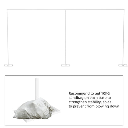 Robustes, verstellbares Hintergrundständer-Set, Vorhangrohr-Stützrahmen, Hochzeitshintergrund, 6 m x 3 m
