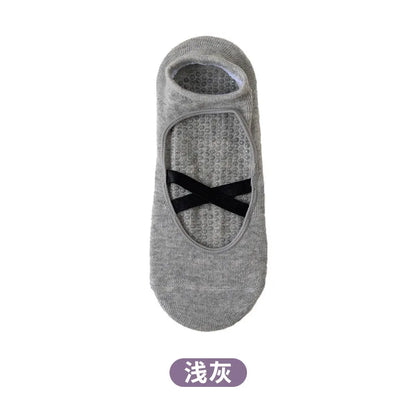 1pair Fashion Yoga Socks Anti Slip Women Professional Pilates Socks Cotton Dance Floor Trampoline Aerobics Fitness Sports Socks