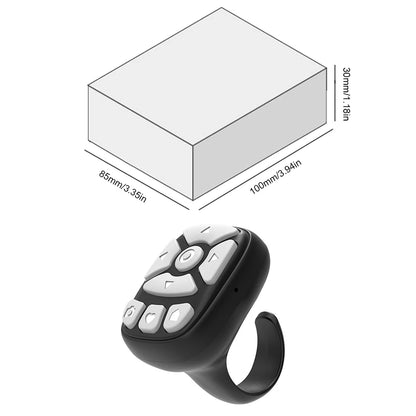 Bluetooth Remote Control Scrolling Ring E-book Page Turner for Tiktok Mobile Video Remote Control Selfie Stick Camera Controller