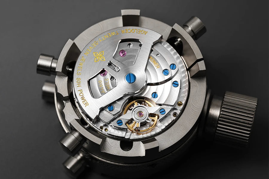 AGELOCER Original World Time Watch Men's Luxury Business Formal Automatic Mechanical Watch Birthday Gift for Men